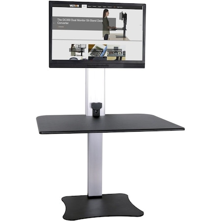 Victor Technology Electric Single Monitor Standing Desk Electric Sit-Stand Desk, 23 in D X Yes H, 28 in W X DC400