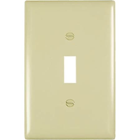 Legrand TradeMaster Wallplate, 3-5/16 in L, 5.062 in W, 1 -Gang, Nylon, Ivory TPJ1ICC70