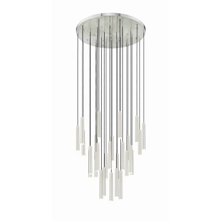 Z-Lite Forest 27 Light Chandelier, Brushed Nickel, 36 In W x 12 In H 919MP12-27R-BN-LED