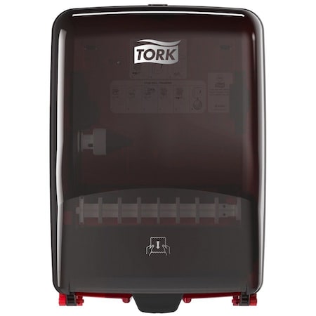 Tork Tork Wall-Mounted Paper Towel Dispenser Washstation Black/Red W6, Water Resistant 651228