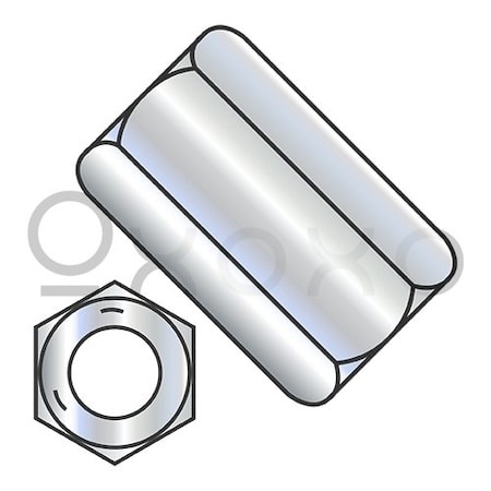 Oxoxo 8-32X5/8-5/16 Hex Rod Coupling Nut 5/16 inch Across Flats Grade 5 Zinc, 1250PK 547600