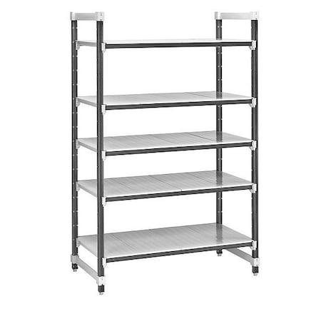 Cambro Shelving Unit, 54 in L, Speckled Gray EXU215484S5480