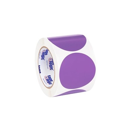 Bubblefast 3'' Purple Inventory Circle Labels BFDL614M