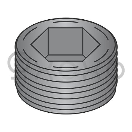 Oxoxo 1/4 Flush Seating Socket Pipe Plug Plain, 100PK 100773