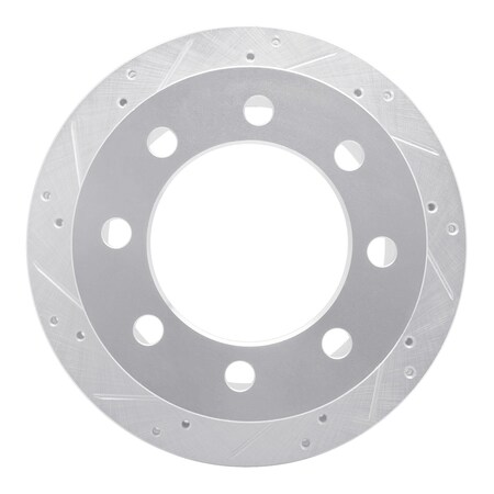 Dynamic Friction Co DFC Brake Rotor - Drilled and Slotted - Silver 631-40093L