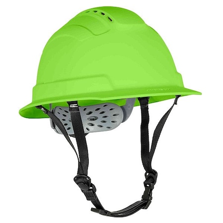 Jackson Safety HardHat, FullBrim, BLOCKHEAD2, FluorGrn 22526