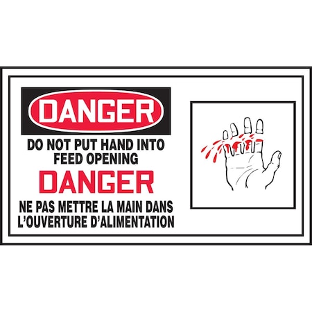 Accuform FRENCH BILINGUAL OSHA DANGER FBLSPS103VSP
