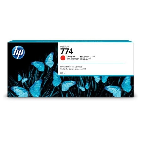 Hp HP 774, P2W02A Chromatic Red Original Ink Cartridge, 775 ml P2W02A
