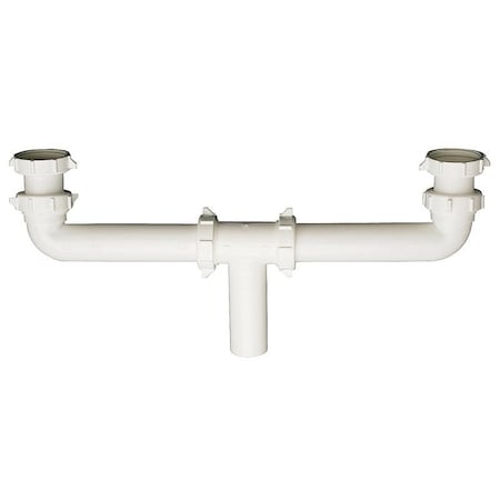Plumb Pak Center Outlet, 1-1/2 x 1-1/2 in, Slip, Plastic, White PP20930
