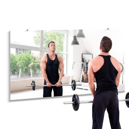 Fab Glass And Mirror 48x60in Large Full Body Wall Mirror, Gym Mirror for Home Gym Wall, Activity Mirror for Dance GMA48x60