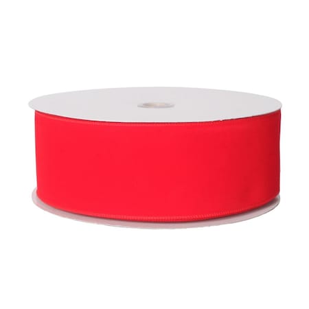 Vickerman 3 x 50 in. Yard Red Velvet Outdoor Ribbon Q206233