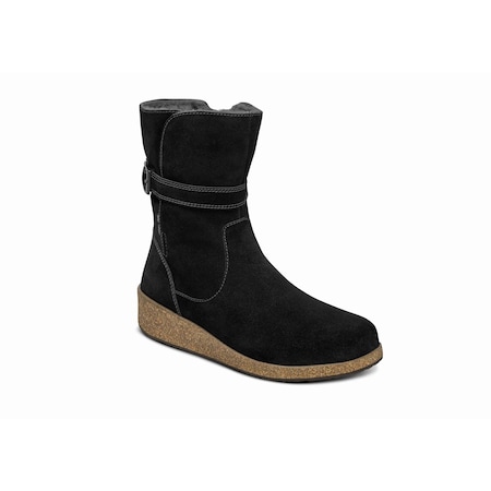 Orthofeet Claire Women Pull-On Boot, Black, Size 9.5 91101