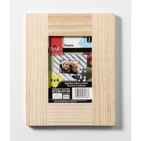 Plaid Natural Brown Wood Picture Frame 0.45 in. H X 7 3/4 in. W 96286