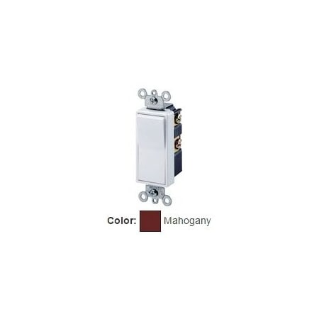 Leviton Decora Rocker 4-Way AC Quiet Switch, 15 Amp, 120/277 Volt, Mahogany 5604-2