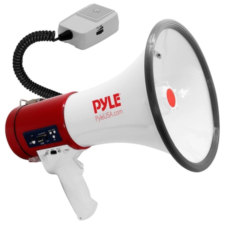 Pyle Pyle Megaphone 50-Watt Siren Bullhorn - Portable, Loudspeaker, Built-in Dynamic Microphone, Battery PMP57LIA