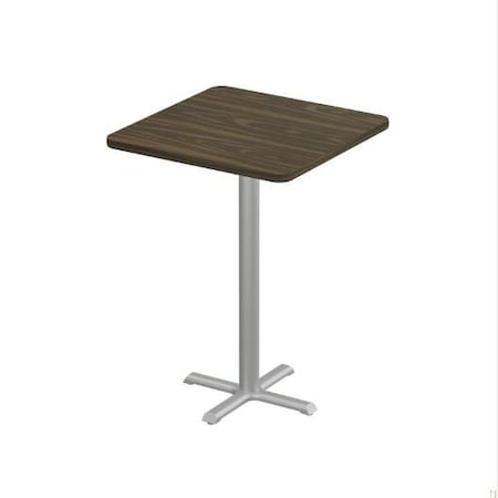 Correll Square Cafe Table, 36 in W, 36 in L, 42 in H, Particleboard Top, Walnut SXB36S-01-98-01