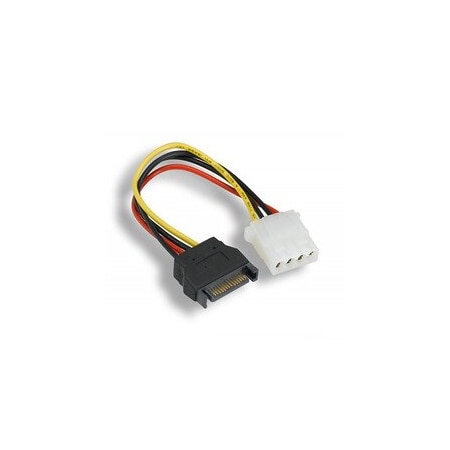 Cable Wholesale SATA 15-Pin Male to LP4 5.25 inch Female DC Power Cable, 7 inch 31SA-03107