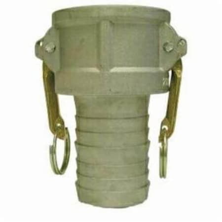 Midland Metal Type-C Cam and Groove Coupler, 2 in Nominal, Female Coupler x Hose Shank End Style, Aluminum 200-C-AL