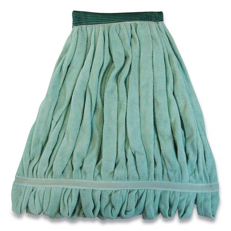 Odell EchoFiber Microfiber Loop Mop, Medium, Split Microfiber, 14in x 14in, 1.5in Headband, Green MWTM-GNB