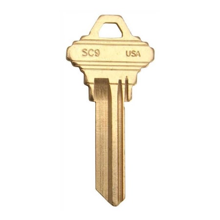 Schlage SC9 Blank Key Gold, 50PK SC9-BR