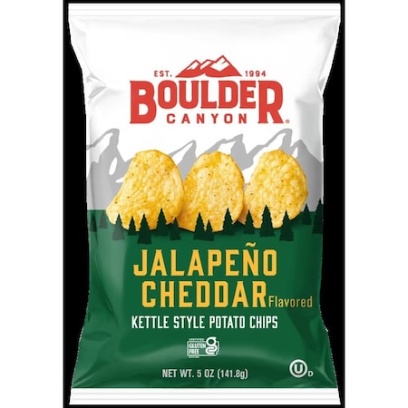 Boulder Canyon BC Jalapeno Cheddar Kettle Cooked Potato Chips 1.5 oz., PK55 11316