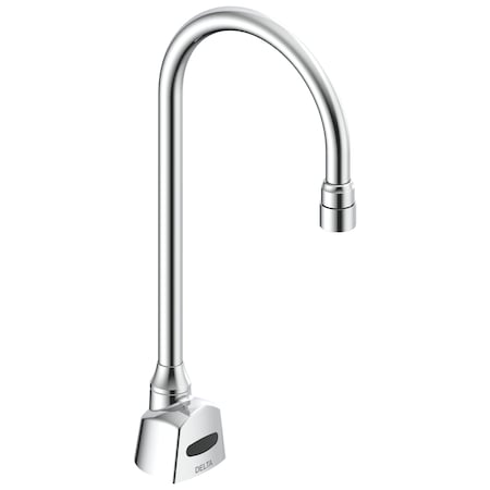 Delta Commercial 1500T Series Deckmount Electronic Gooseneck Faucet, Hardwire, 1.5Gpm In Chrome 1500TF3320