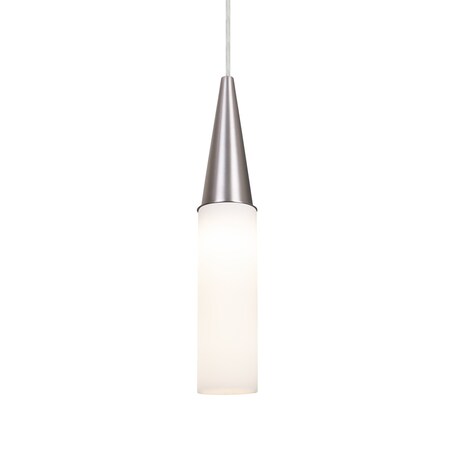 Besa Lighting Besa Metro 14 Pendant, Opal Matte, Satin Nickel Finish, 1x 60W MAX E26 Base 1JT-METRO14-SN