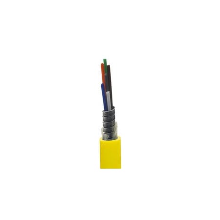Cable Wholesale Armored 6 Strand Indoor Fiber Optic Distribution Cable, OS2 9/125 Singlemode, Corning Optical 20F2-006NF