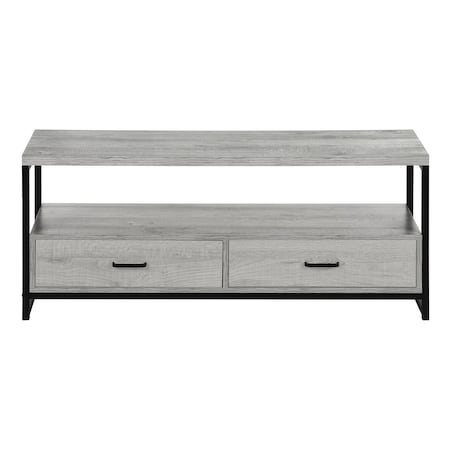 Homeroots 47in Gray Cabinet Enclosed Storage TV Stand 490361