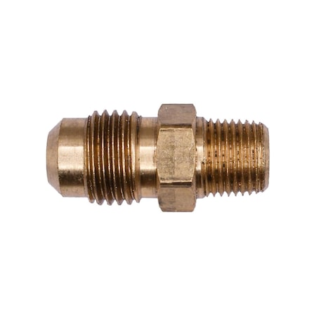 Auveco Brass Sae 45 Degree Flare To Male Pipe Adapter 5/16in Tube Size 1/8in Threads, 5PK 263