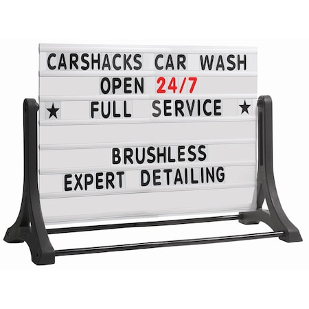 Aarco The Rocker Frameless Double Sided Sidewalk Sign w/ Changeable Letterboard ROC-7