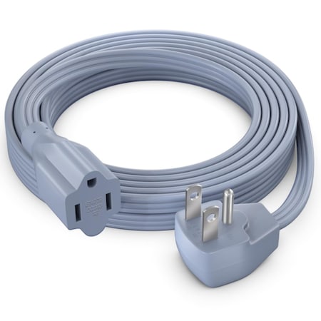 Maximm 10ft 14AWG Heavy Duty Flat Wire 3-Prong Extension Cord, UL, Gray ADW-90-31F10-14G0