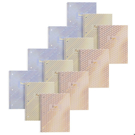 Pukka Pads Haze 1-Subject Notebook, 3 Designs Per Set, 4PK 9978(AST)-HZE