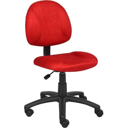 Boss Office Products Boss Deluxe Posture Chair - Microfiber - Mid Back - Red B325-RD