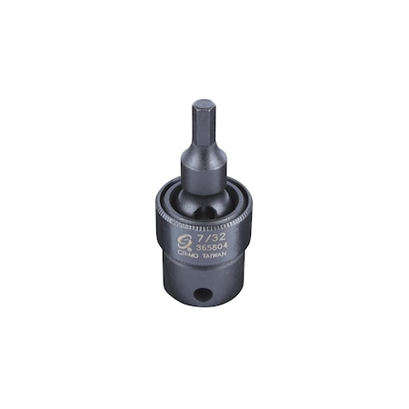 Sunex 3/8 in Drive 7/32 in Universal Hex Bit Driver Impact Socket 365804