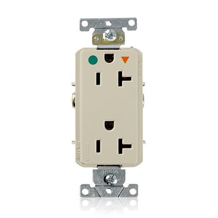 Leviton GFCI Receptacle, Ivory, PBT Polyester D8300-IGI