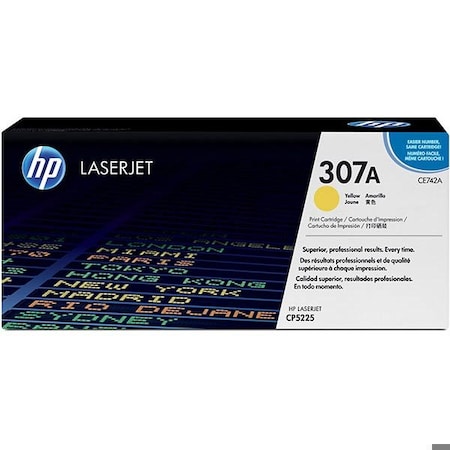 Hp 307A Yellow Original LaserJet Toner Cartridge, 7,300 Yield CE742A