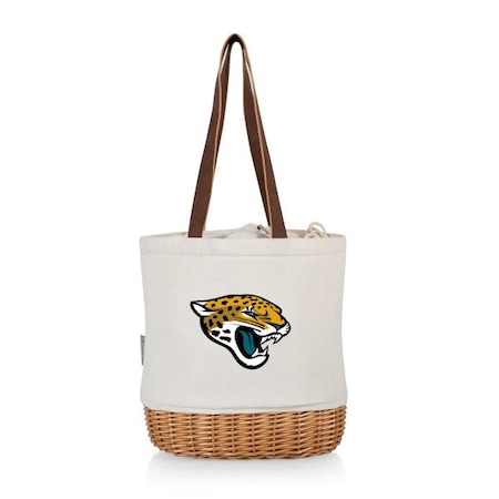 Picnic Time Family Of Brands NFL Jacksonville Jaguars - Pico Willow and Canvas Lunch Basket 200-00-187-154-2