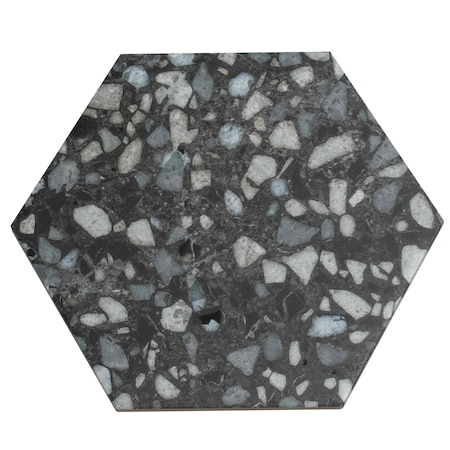 Apollo Tile 9 x 11 in. Matte Charcoal Black Porcelain Hexagon Wall and Floor Tile 8.07 sq ft/case, 16PK HEX88TERBLKA
