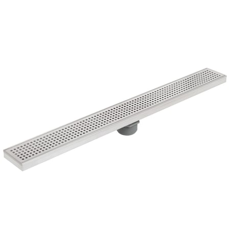 Miseno 30 in. Pattern Grate Linear Shower Drain, Stainless Steel MNO30LD