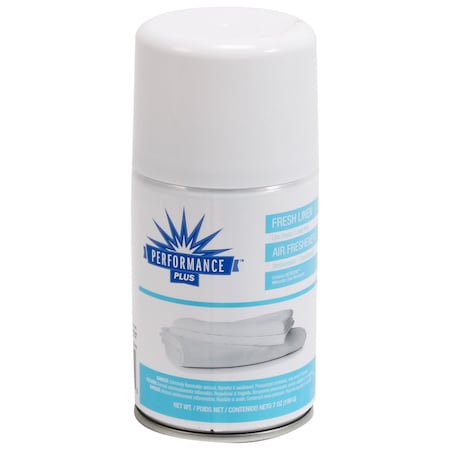 Performance Plus Metered Aerosol Fresh Linen 7 oz Can Air Freshener, 12PK PPMAFL-05