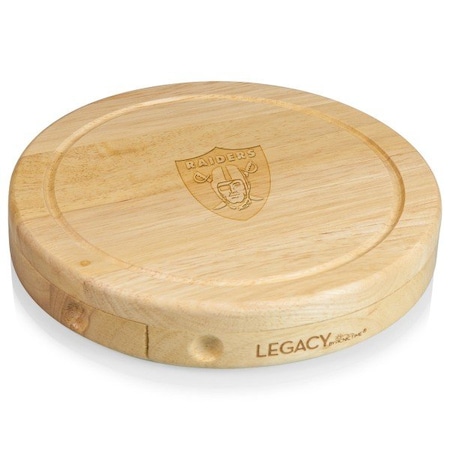 Picnic Time Family Of Brands NFL Las Vegas Raiders - Brie Cheese Cutting Board & Tools Set 878-00-505-233-2