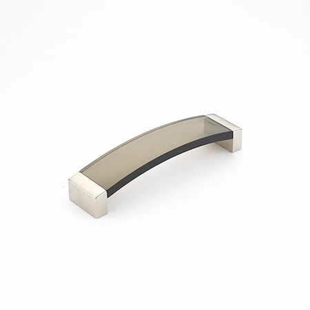 Schaub 5-1/16in Center to Center Positano Arch Smoke Cabinet Pull Satin Nickel Finish 320-15-SM