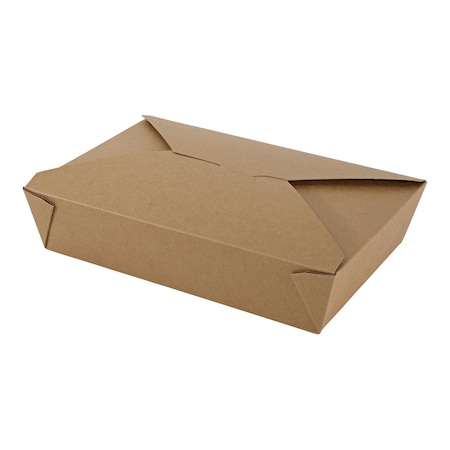 Integrated Bagging Systems #2 Kraft Folded Takeout Box 7.75" x 5.5" x 1.875" EMPFDBX2-K