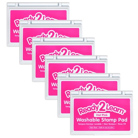 Ready 2 Learn Washable Stamp Pad, Hot Pink, 6PK CE10044