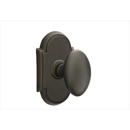 Patioplus Egg Knob Privacy with Regular Rose, Oil Rubbed Bronze PA2155461
