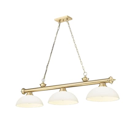 Z-Lite Cordon Heritage Brass 3 Light Billiard 2306-3HBR-DMO14