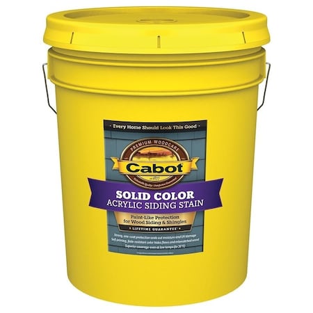 Cabot 800 Series 1400000008 Solid Color Siding Stain, Natural Flat, Liquid, 5 gal, Can 806