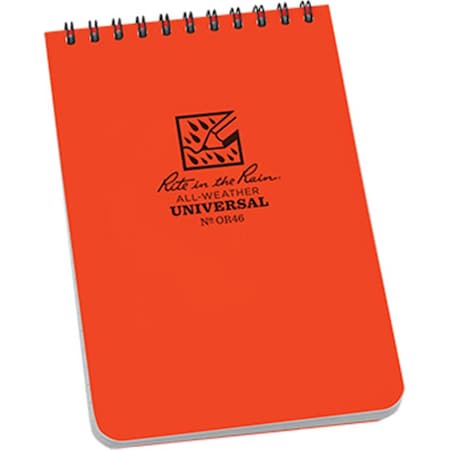 Rite In The Rain Tactical Orange Notebook 4 x 6 in. 359978