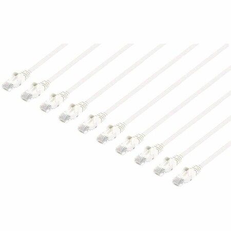 Intellinet Network Solutions CAT6 U/UTP SLIM NETWORK PATCH CABLE, 10 FT, WHITE, 10PK 744300